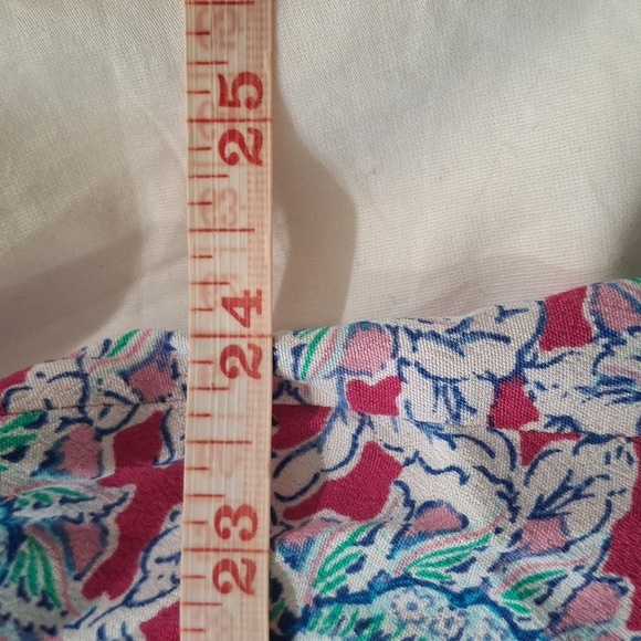 LOFT Women's Floral V-Neck Blouse - Blue and Red Size XL - Picture 8 of 9